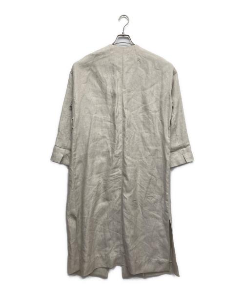 green label relaxing（グリーンレーベルリラクシング）green label relaxing (グリーンレーベルリラクシング) リネン ノーカラー コート ベージュ サイズ:36の古着・服飾アイテム