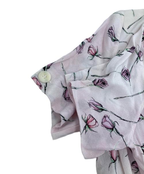 MIU MIU（ミュウミュウ）MIU MIU (ミュウミュウ) フラワープリントブラウスワンピース ピンク サイズ:38の古着・服飾アイテム