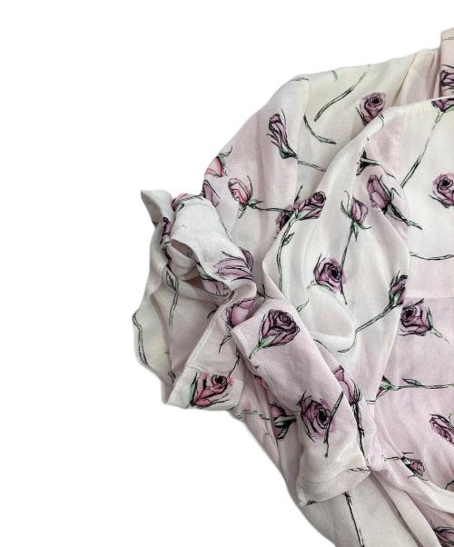 MIU MIU（ミュウミュウ）MIU MIU (ミュウミュウ) フラワープリントブラウスワンピース ピンク サイズ:38の古着・服飾アイテム