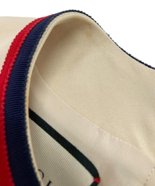 GUCCI（グッチ）GUCCI (グッチ) インターロッキングG パールボタン ウェブトリムワンピース ベージュ サイズ:38の古着・服飾アイテム