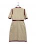 GUCCI (グッチ) インターロッキングG パールボタン ウェブトリムワンピース ベージュ サイズ:38：40000円
