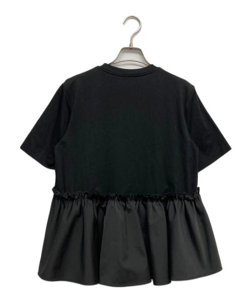 BALLSEY（ボールジィ）BALLSEY (ボールジィ) ジャージコンビ ペプラムプルオーバー ブラック サイズ:36の古着・服飾アイテム