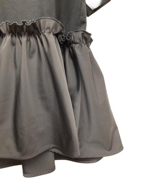 BALLSEY（ボールジィ）BALLSEY (ボールジィ) ジャージコンビ ペプラムプルオーバー ブラック サイズ:36の古着・服飾アイテム