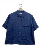 MARGARET HOWELLマーガレットハウエル）の古着「リネンシャツ」｜ネイビー