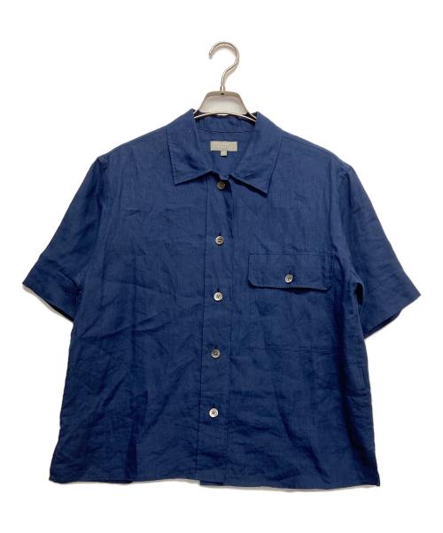 MARGARET HOWELL（マーガレットハウエル）MARGARET HOWELL (マーガレットハウエル) リネンシャツ ネイビー サイズ:1の古着・服飾アイテム
