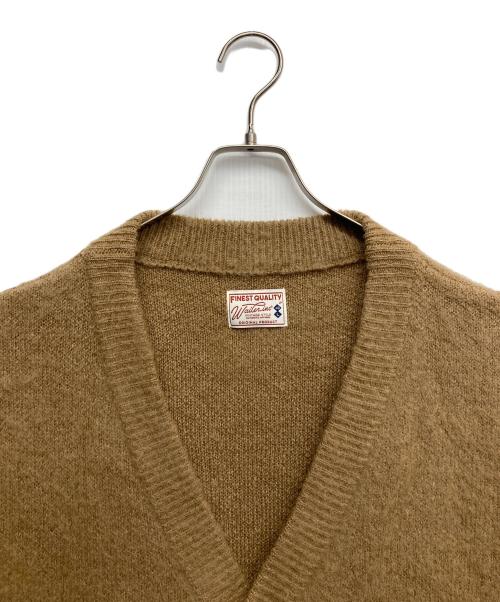 waiper（ワイパー）WAIPER (ワイパー) モヘヤ混ニットカーディガン ブラウン サイズ:Lの古着・服飾アイテム