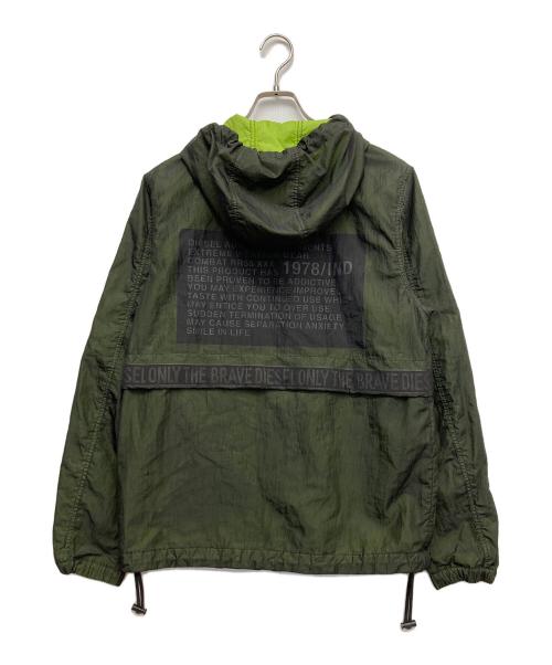DIESEL（ディーゼル）DIESEL (ディーゼル) フーデッドナイロンジャケット ブラック サイズ:Sの古着・服飾アイテム