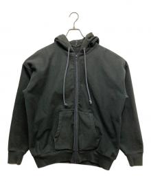 AURALEE（オーラリー）の古着「SUPER MILLED SWEAT ZIP PARKA」｜ブラック
