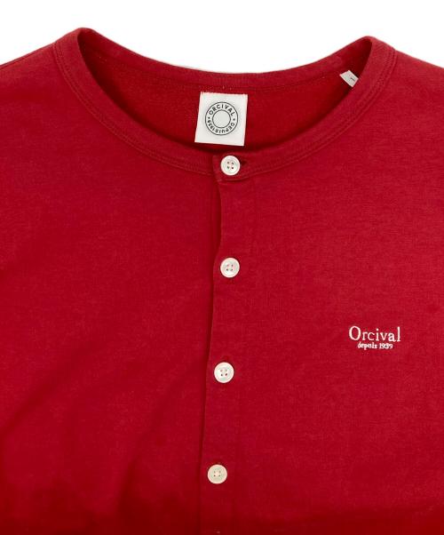 ORCIVAL（オーシバル）ORCIVAL (オーシバル) クルーネックカーディガン レッド サイズ:1の古着・服飾アイテム