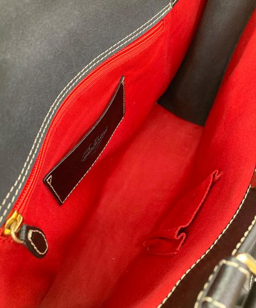 BOLDRINI SELLERIA（ボルドリーニ セレリア）BOLDRINI SELLERIA (ボルドリーニ セレリア) レザーハンドバッグ ブラックの古着・服飾アイテム