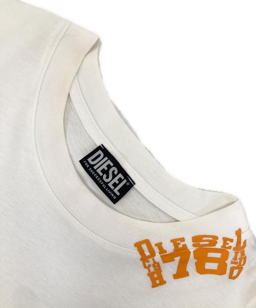 DIESEL（ディーゼル）DIESEL (ディーゼル) バックプリントTシャツ ホワイト サイズ:Lの古着・服飾アイテム