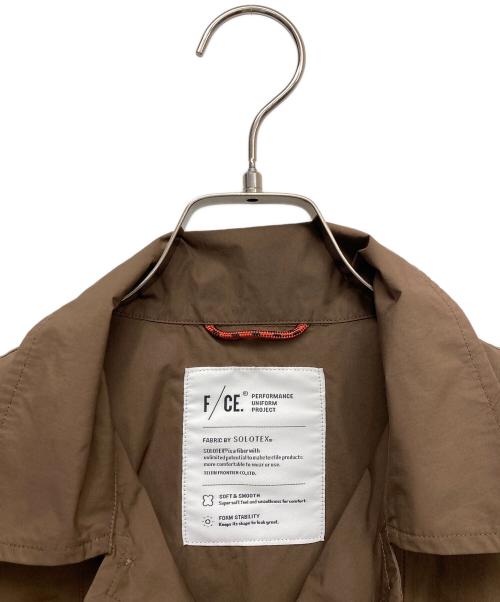F/CE.（エフシーイー）F/CE. (エフシーイー) ナイロンジップアップシャツ ブラウン サイズ:Mの古着・服飾アイテム