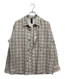 MHL（エムエイチエル）の古着「WORKWEAR CHECK COTTON SHIRTING」｜ベージュ