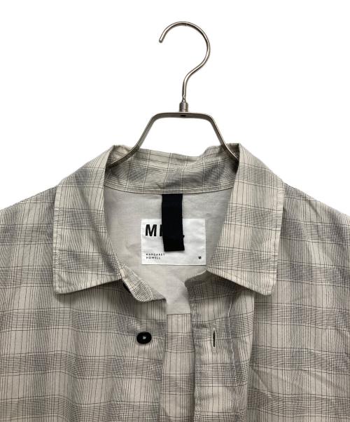 MHL（エムエイチエル）MHL (エムエイチエル) WORKWEAR CHECK COTTON SHIRTING ベージュ サイズ:Mの古着・服飾アイテム