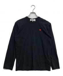 PLAY COMME des GARCONS（プレイコムデギャルソン）の古着「ハートワッペンロングスリーブTシャツ」｜ブラック