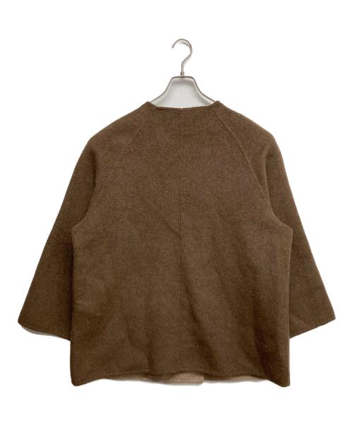Lavish Gate（ラビッシュゲート）Lavish Gate (ラビッシュゲート) ウールノーカラーコート ブラウン サイズ:無しの古着・服飾アイテム