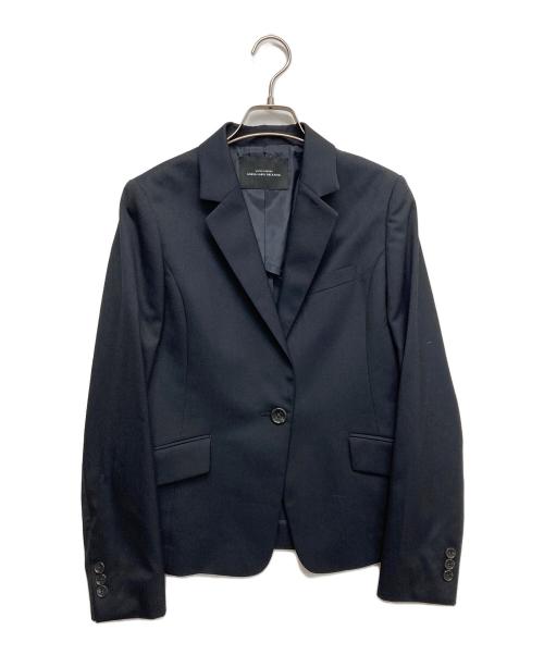 green label relaxing（グリーンレーベルリラクシング）green label relaxing (グリーンレーベルリラクシング) CR ノーカラージャケット ネイビー サイズ:40の古着・服飾アイテム