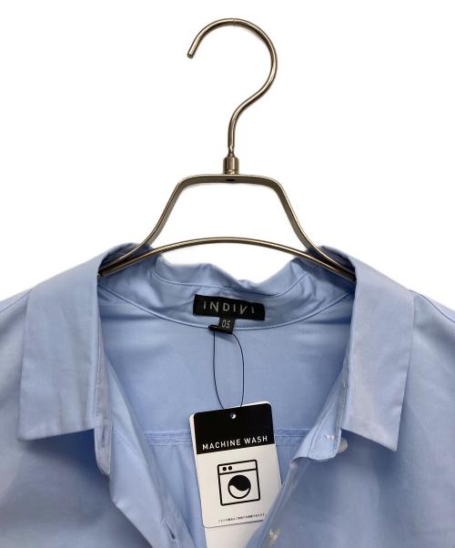 INDIVI（インディヴィ）INDIVI (インディヴィ) プレミアブロードシャツ スカイブルー サイズ:5 未使用品の古着・服飾アイテム