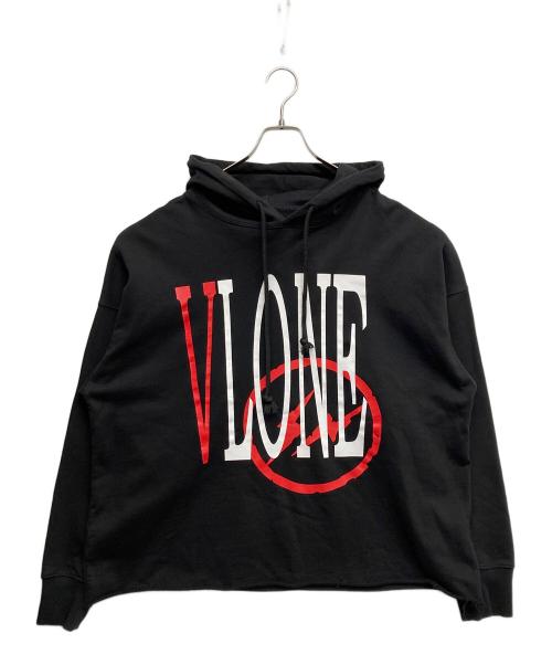 LIVE VLONE DIE VLONE（ヴィーロン）LIVE VLONE DIE VLONE (ヴィーロン) ロゴプリントパーカー ブラック サイズ:XLの古着・服飾アイテム