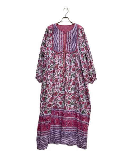 freada（フリーダ）Freada (フリーダ) インドキルトワンピース パープル サイズ:Freeの古着・服飾アイテム