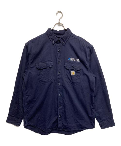 CarHartt（カーハート）CarHartt (カーハート) ボタンダウンシャツ ネイビー サイズ:XLの古着・服飾アイテム