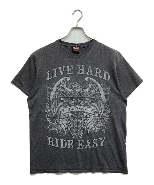 HARLEY-DAVIDSON（ハーレーダビッドソン）HARLEY-DAVIDSON (ハーレーダビッドソン) プリントTシャツ グレー サイズ:Lの古着・服飾アイテム