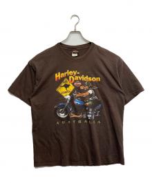 HARLEY-DAVIDSON（ハーレーダビッドソン）の古着「プリントTシャツ」｜ブラウン