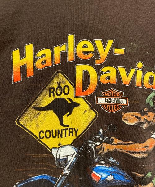 HARLEY-DAVIDSON（ハーレーダビッドソン）HARLEY-DAVIDSON (ハーレーダビッドソン) プリントTシャツ ブラウン サイズ:XLの古着・服飾アイテム