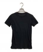 YOHJI YAMAMOTOヨウジヤマモト）の古着「HIGH GAUGE COTTON JERSEY ROUND NECK SHORT SLV T」｜ブラック