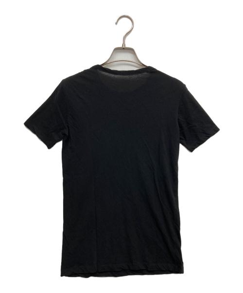 YOHJI YAMAMOTO（ヨウジヤマモト）YOHJI YAMAMOTO (ヨウジヤマモト) HIGH GAUGE COTTON JERSEY ROUND NECK SHORT SLV T ブラック サイズ:2の古着・服飾アイテム