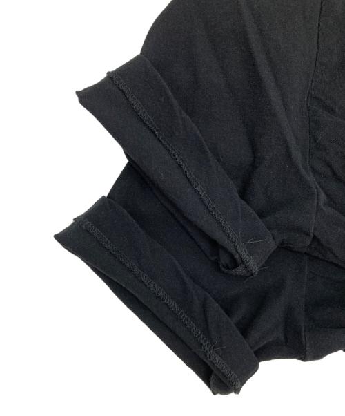 YOHJI YAMAMOTO（ヨウジヤマモト）YOHJI YAMAMOTO (ヨウジヤマモト) HIGH GAUGE COTTON JERSEY ROUND NECK SHORT SLV T ブラック サイズ:2の古着・服飾アイテム