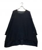 me ISSEY MIYAKEミーイッセイ ミヤケ）の古着「チュニックブラウス」｜ブラック