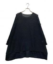 me ISSEY MIYAKE（ミーイッセイ ミヤケ）の古着「チュニックブラウス」｜ブラック