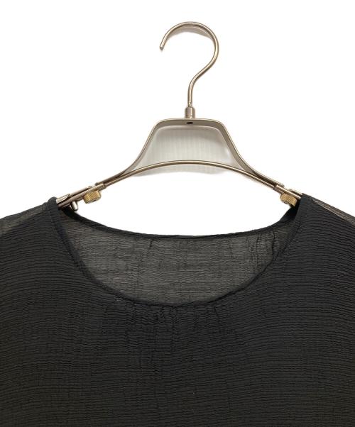 me ISSEY MIYAKE（ミーイッセイ ミヤケ）me ISSEY MIYAKE (ミーイッセイ ミヤケ) チュニックブラウス ブラック サイズ:-の古着・服飾アイテム