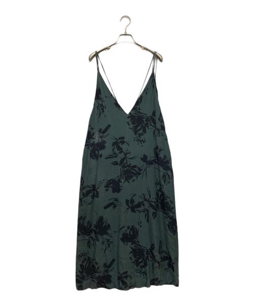 SACRA（サクラ）SACRA (サクラ) キャミワンピース総柄キャミソールワンピース グリーン サイズ:38の古着・服飾アイテム