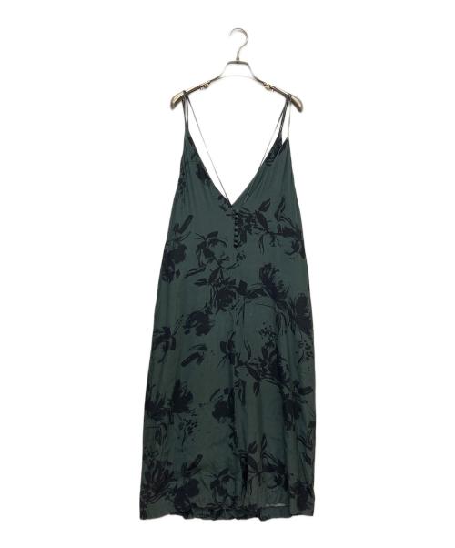 SACRA（サクラ）SACRA (サクラ) キャミワンピース総柄キャミソールワンピース グリーン サイズ:38の古着・服飾アイテム
