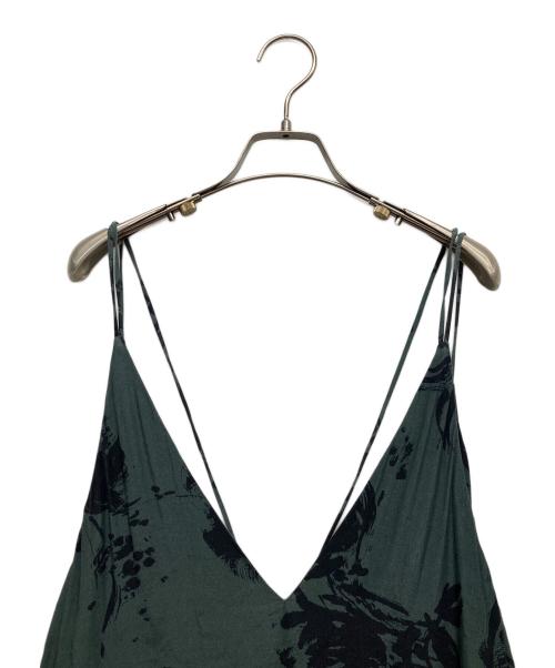 SACRA（サクラ）SACRA (サクラ) キャミワンピース総柄キャミソールワンピース グリーン サイズ:38の古着・服飾アイテム