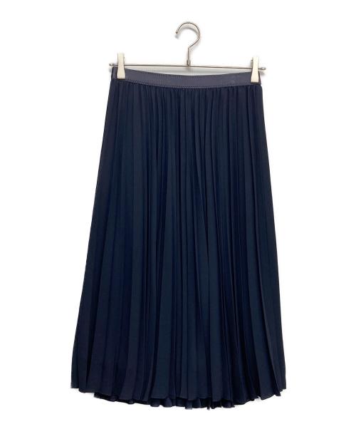 ANAYI（アナイ）ANAYI (アナイ) バックサテンアムンゼンプリーツスカート ネイビー サイズ:38の古着・服飾アイテム