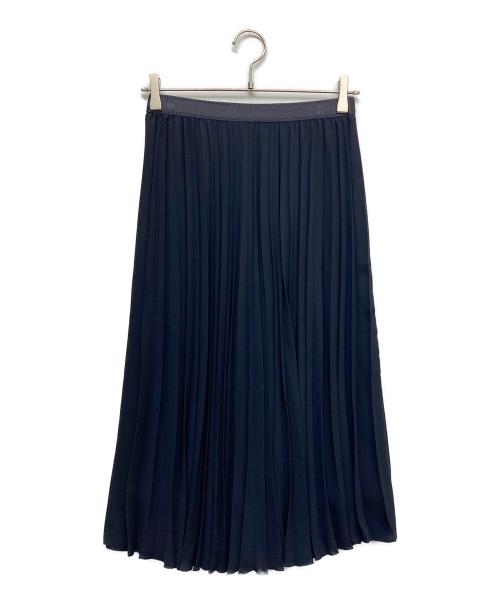 ANAYI（アナイ）ANAYI (アナイ) バックサテンアムンゼンプリーツスカート ネイビー サイズ:38の古着・服飾アイテム