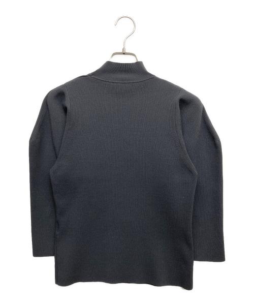 ESTNATION（エストネーション）ESTNATION (エストネーション) アシンメトリーカッティニット ブラック サイズ:FREEの古着・服飾アイテム