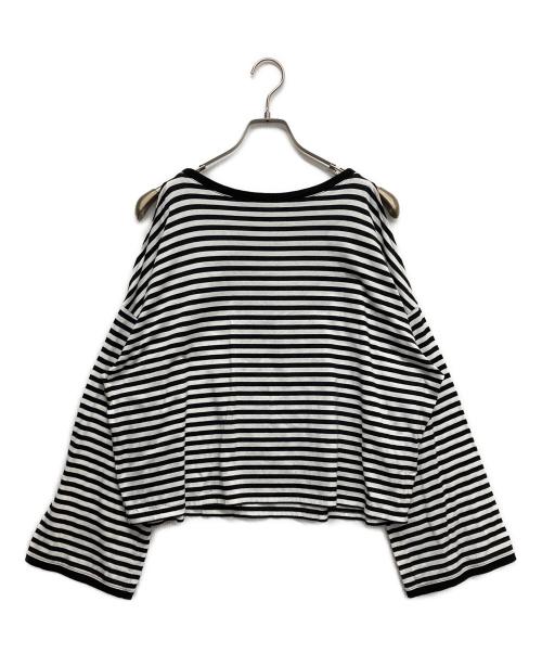permanent（パーマネント）permanent (パーマネント) ボーダーカットソー ブラック サイズ:Fの古着・服飾アイテム