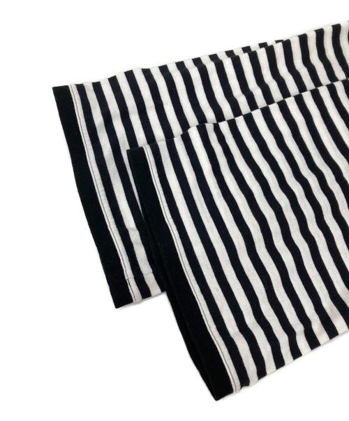 permanent（パーマネント）permanent (パーマネント) ボーダーカットソー ブラック サイズ:Fの古着・服飾アイテム