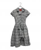 Vivienne Westwood RED LABELヴィヴィアンウエストウッドレッドレーベル）の古着「リネンワンピース」｜グレー