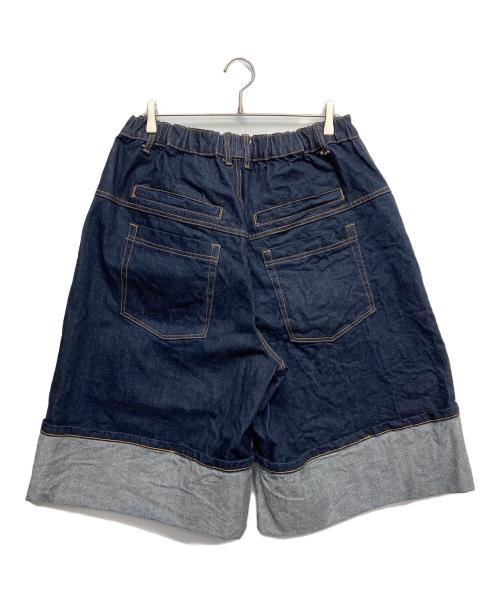 ANGLAN（アングラン）ANGLAN (アングラン) ターンアップ セルビッジ ロールアップ デニム ハーフパンツ インディゴ サイズ:Fの古着・服飾アイテム