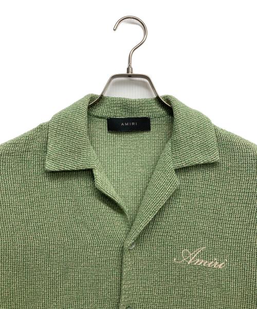 AMIRI（アミリ）AMIRI (アミリ) OPEN MESH SHIMMER SHIRT グリーン サイズ:Sの古着・服飾アイテム