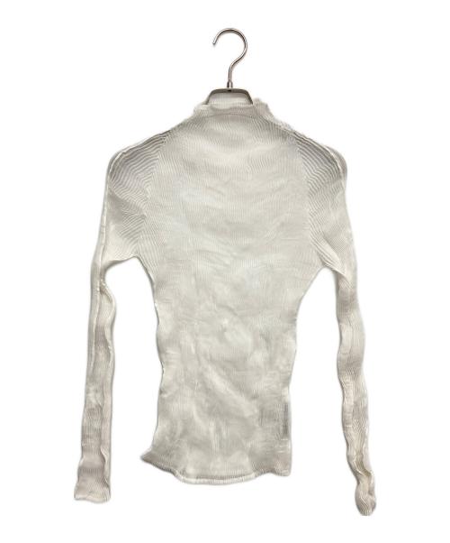 ISSEY MIYAKE（イッセイミヤケ）ISSEY MIYAKE (イッセイミヤケ) シフォンツイストカットソー ホワイト サイズ:2の古着・服飾アイテム