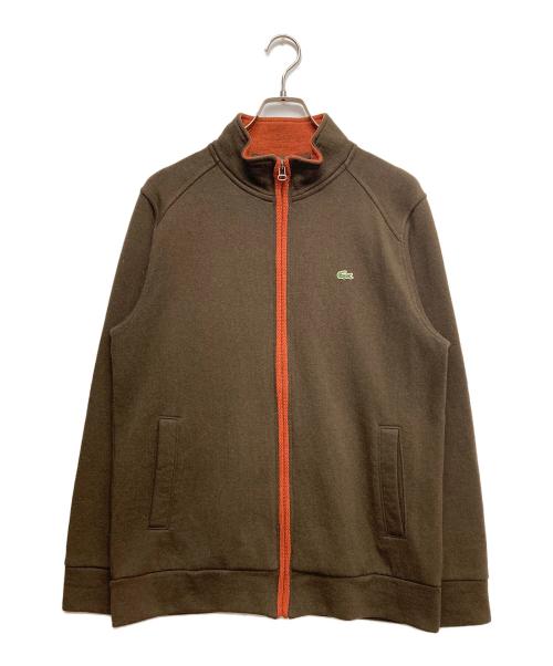 LACOSTE（ラコステ）LACOSTE (ラコステ) ニットジャケット ブラウン サイズ:4の古着・服飾アイテム