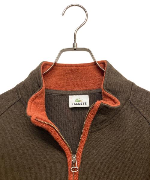 LACOSTE（ラコステ）LACOSTE (ラコステ) ニットジャケット ブラウン サイズ:4の古着・服飾アイテム