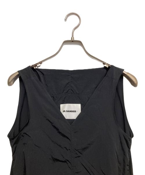 JIL SANDER+（ジルサンダープラス）JIL SANDER+ (ジルサンダープラス) ナイロンノースリーブワンピース ブラック サイズ:32の古着・服飾アイテム