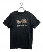 COACHコーチ）の古着「プリントTシャツ」｜ブラック